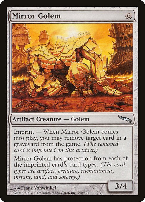 Mirror Golem [Mirrodin] | Galactic Gamez