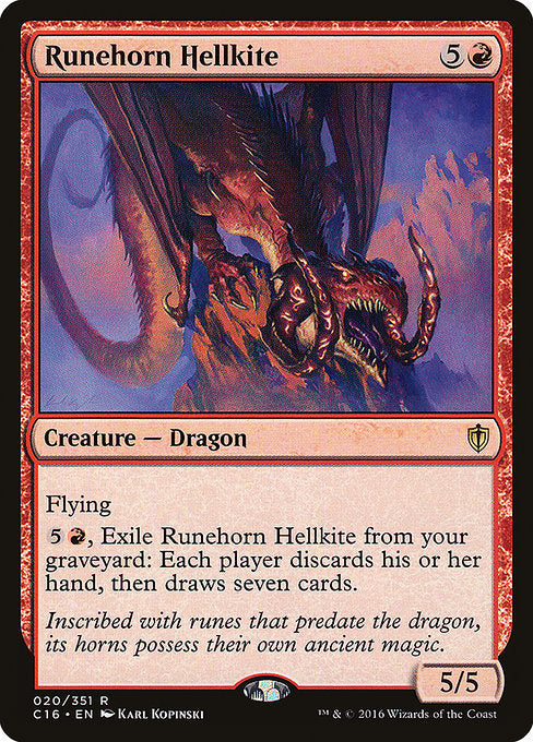 Runehorn Hellkite [Commander 2016] | Galactic Gamez