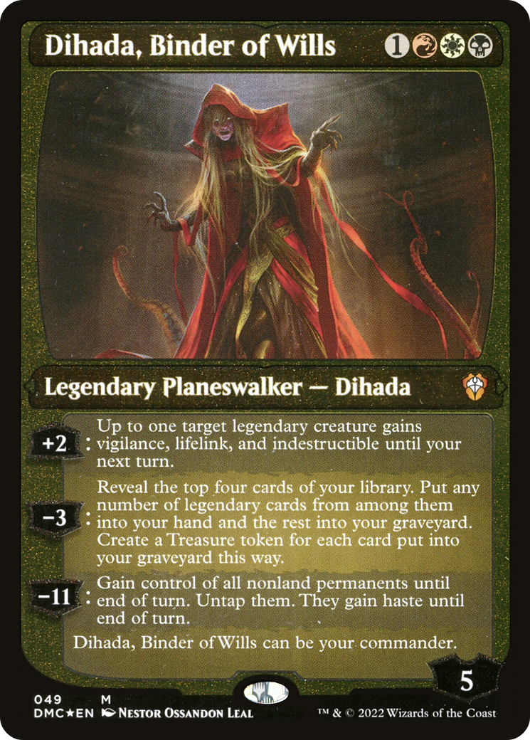 Dihada, Binder of Wills (Showcase Display Commander) [Dominaria United Commander] | Galactic Gamez