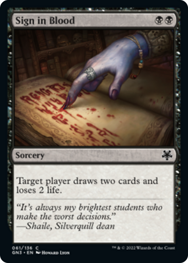 Sign in Blood [Game Night: Free-for-All] | Galactic Gamez