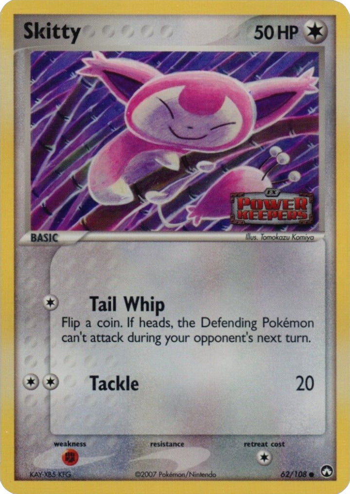 Skitty (62/108) (Stamped) [EX: Power Keepers] | Galactic Gamez