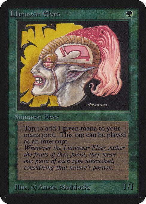 Llanowar Elves [Limited Edition Alpha] | Galactic Gamez