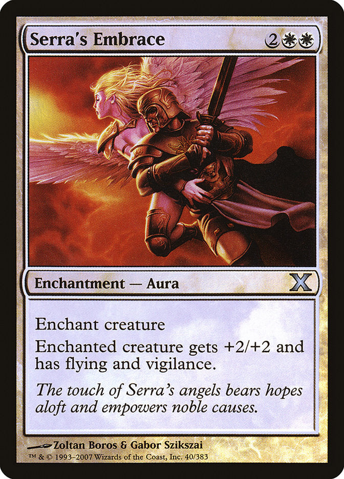 Serra's Embrace (Premium Foil) [Tenth Edition] | Galactic Gamez