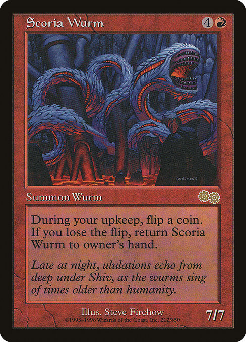 Scoria Wurm [Urza's Saga] | Galactic Gamez