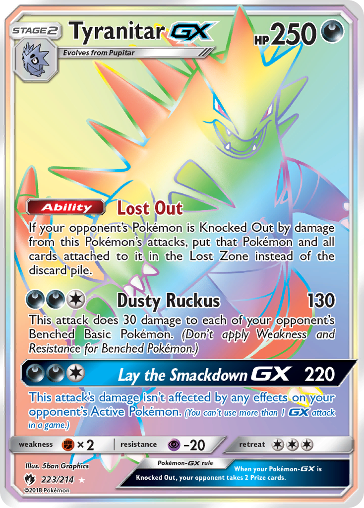 Tyranitar GX (223/214) [Sun & Moon: Lost Thunder] | Galactic Gamez