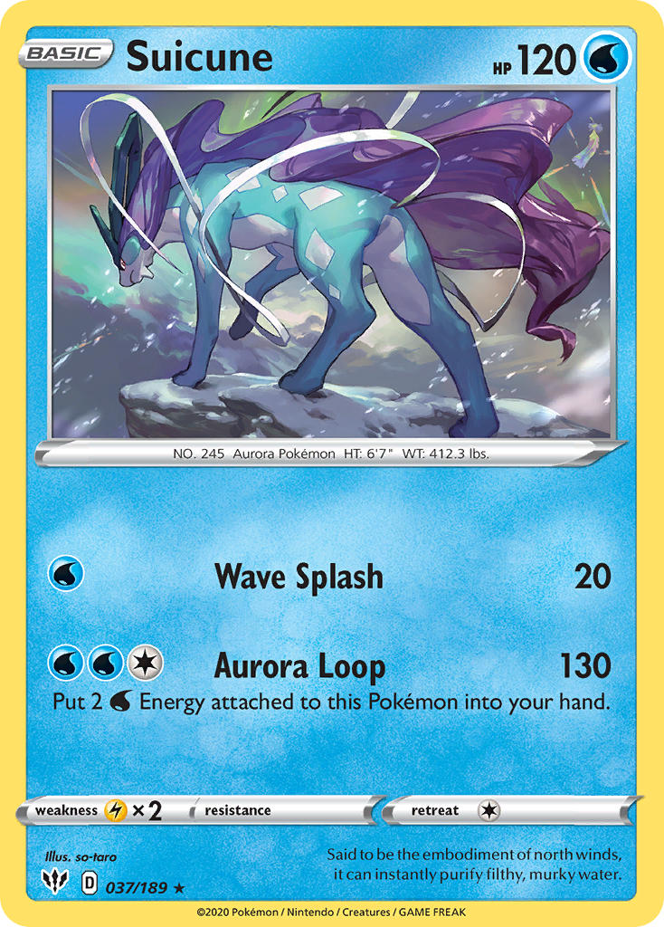 Suicune (037/189) (Theme Deck Exclusive) [Sword & Shield: Darkness Ablaze] | Galactic Gamez