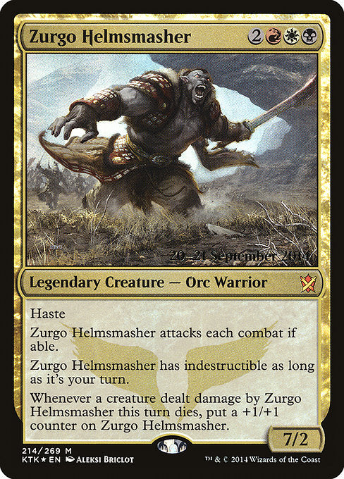 Zurgo Helmsmasher [Khans of Tarkir Promos] | Galactic Gamez