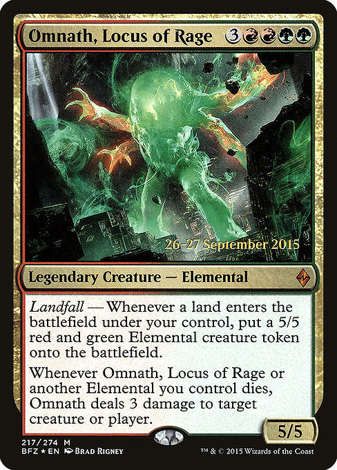 Omnath, Locus of Rage [Battle for Zendikar Promos] | Galactic Gamez