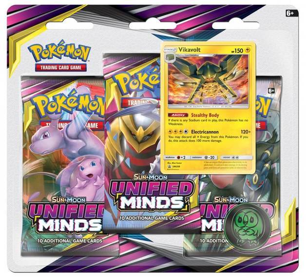 POKÉMON TCG Unified Minds Three Booster Blister | Galactic Gamez