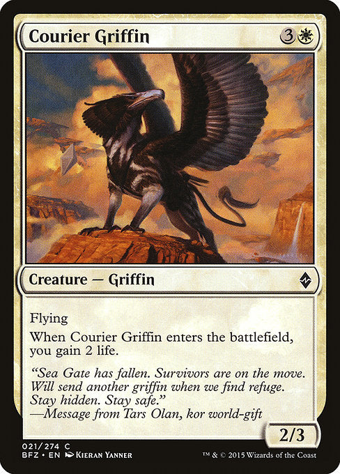 Courier Griffin [Battle for Zendikar] | Galactic Gamez