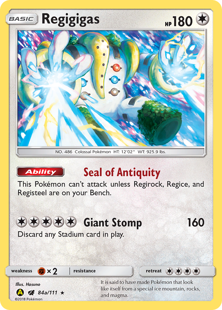 Regigigas (84a/111) (Alternate Art Promo) [Sun & Moon: Crimson Invasion] | Galactic Gamez