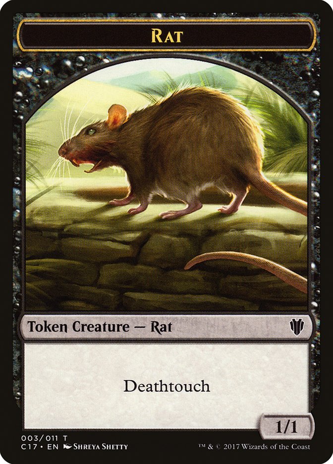 Rat Token [Commander 2017 Tokens] | Galactic Gamez