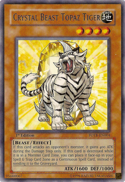 Crystal Beast Topaz Tiger [FOTB-EN004] Rare | Galactic Gamez