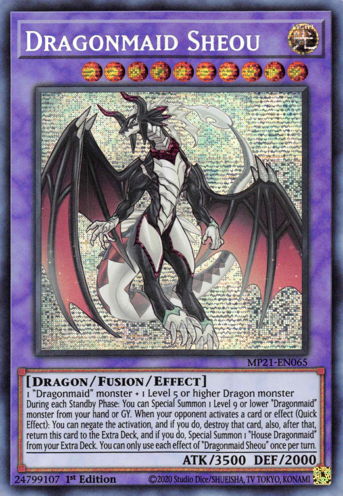 Dragonmaid Sheou [MP21-EN065] Prismatic Secret Rare | Galactic Gamez