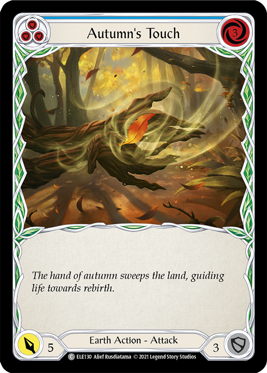 Autumn's Touch (Blue) [ELE130] (Tales of Aria)  1st Edition Rainbow Foil | Galactic Gamez