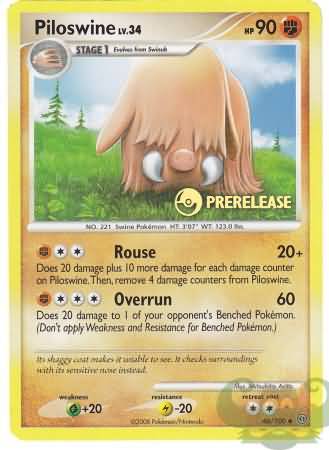 Piloswine (46/100) (Prerelease Promo) [Nintendo: Black Star Promos] | Galactic Gamez