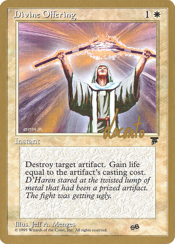 Divine Offering (Michael Loconto) (SB) [Pro Tour Collector Set] | Galactic Gamez