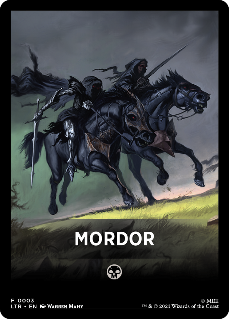 Mordor Theme Card [The Lord of the Rings: Tales of Middle-Earth Tokens] | Galactic Gamez