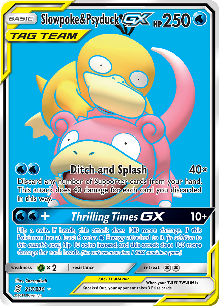 Slowpoke & Psyduck GX (217/236) [Sun & Moon: Unified Minds] | Galactic Gamez