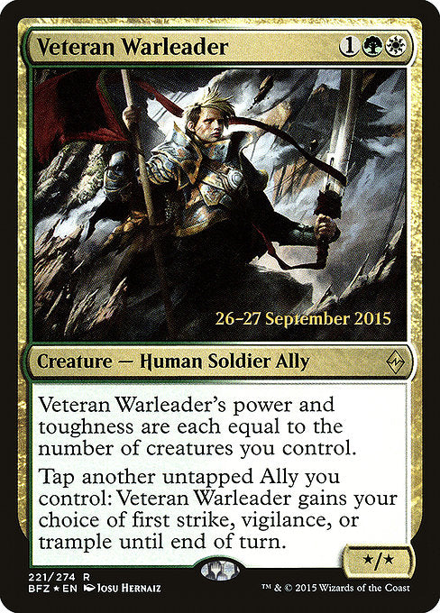 Veteran Warleader [Battle for Zendikar Promos] | Galactic Gamez