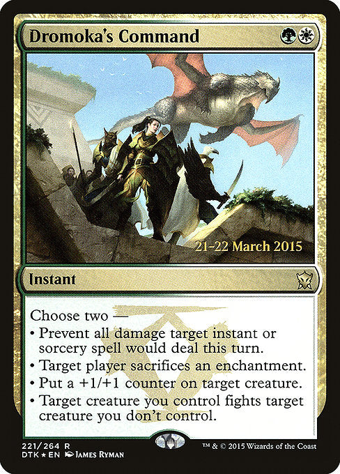 Dromoka's Command [Dragons of Tarkir Promos] | Galactic Gamez