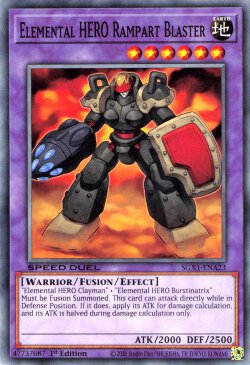 Elemental HERO Rampart Blaster [SGX1-ENA23] Common | Galactic Gamez