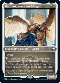 Radiant, Serra Archangel (Foil Etched) [Commander Legends] | Galactic Gamez