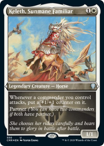 Keleth, Sunmane Familiar (Foil Etched) [Commander Legends] | Galactic Gamez