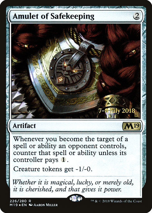 Amulet of Safekeeping [Core Set 2019 Promos] | Galactic Gamez