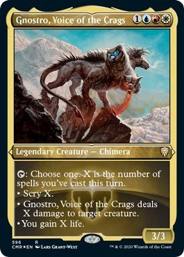 Gnostro, Voice of the Crags (Foil Etched) [Commander Legends] | Galactic Gamez