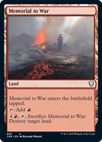 Memorial to War [Commander Legends] | Galactic Gamez