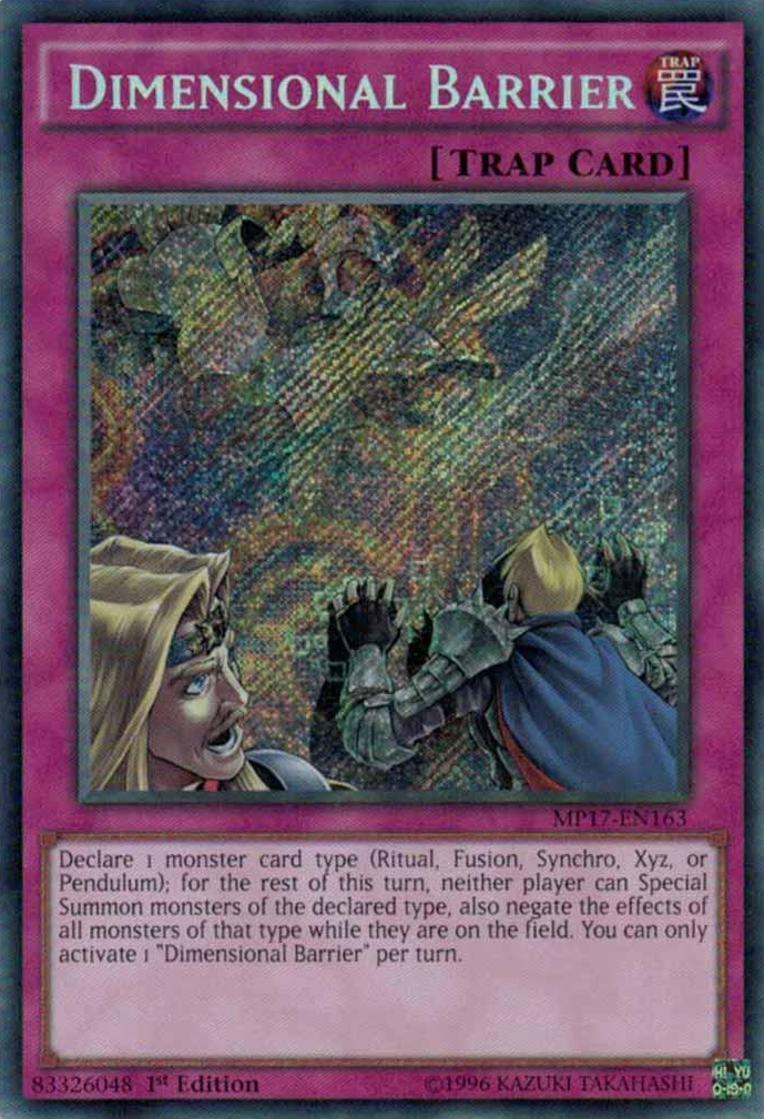 Dimensional Barrier [MP17-EN163] Secret Rare | Galactic Gamez