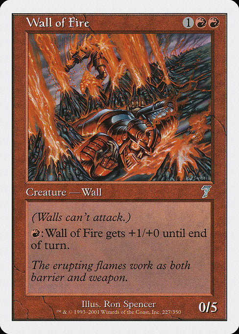 Wall of Fire [Seventh Edition] | Galactic Gamez