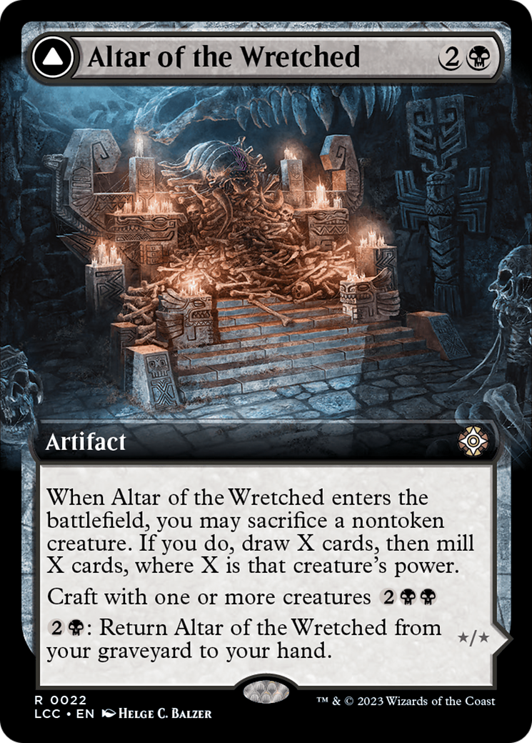 Altar of the Wretched // Wretched Bonemass (Extended Art) [The Lost Caverns of Ixalan Commander] | Galactic Gamez