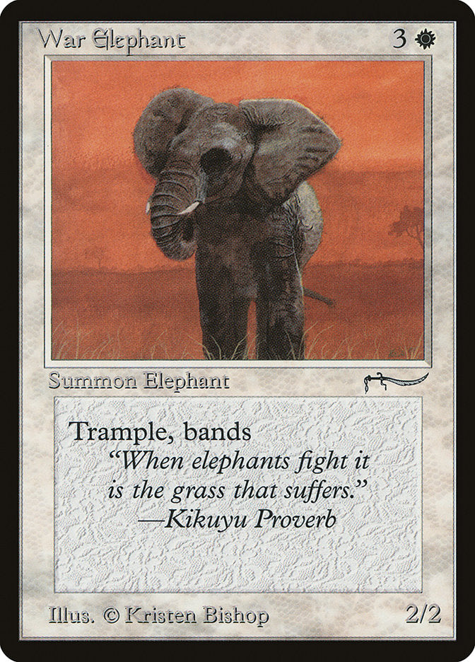War Elephant (Light Mana Cost) [Arabian Nights] | Galactic Gamez