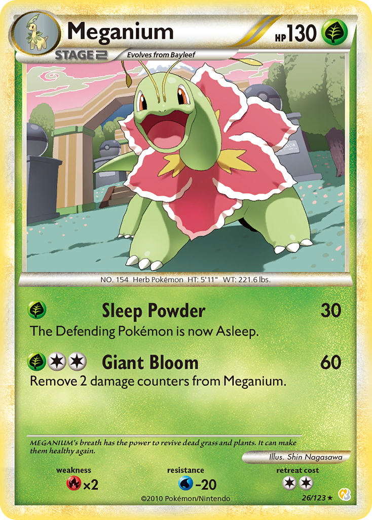 Meganium (26/123) [HeartGold & SoulSilver: Base Set] | Galactic Gamez