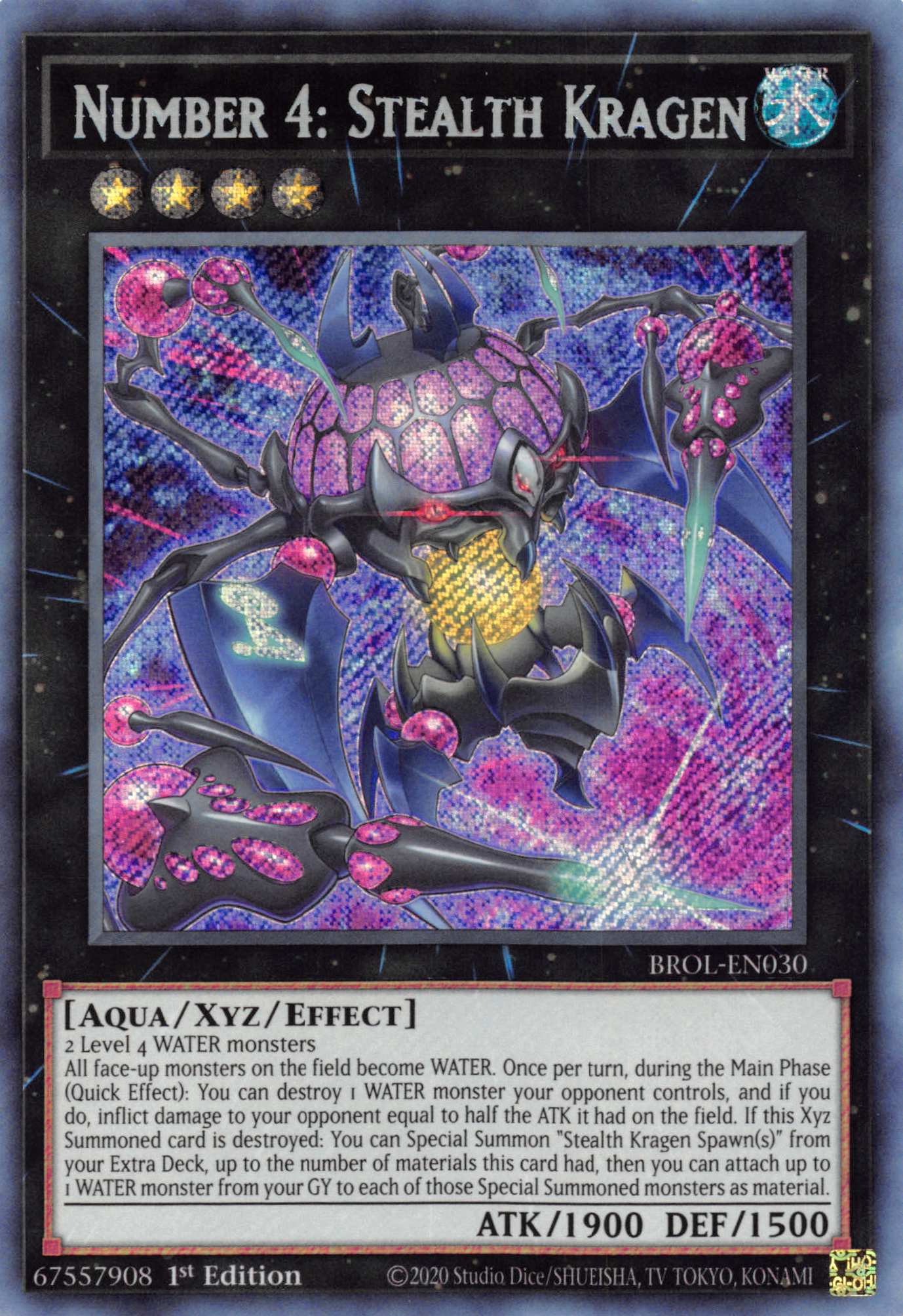 Number 4: Stealth Kragen [BROL-EN030] Secret Rare | Galactic Gamez