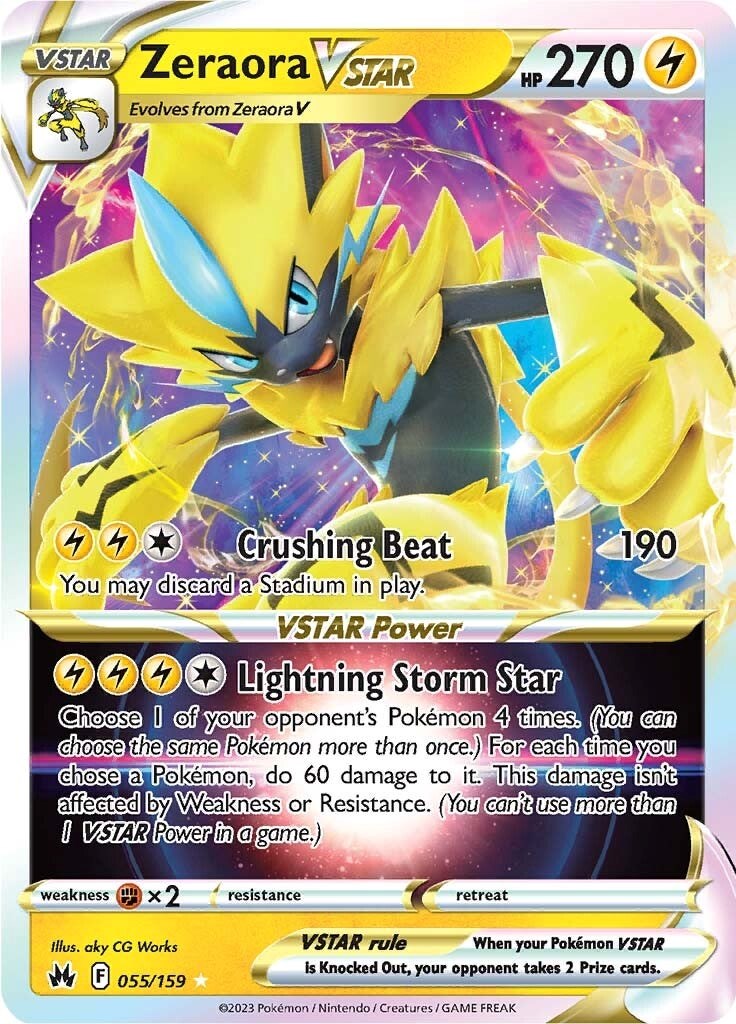 Zeraora VSTAR (055/159) [Sword & Shield: Crown Zenith] | Galactic Gamez