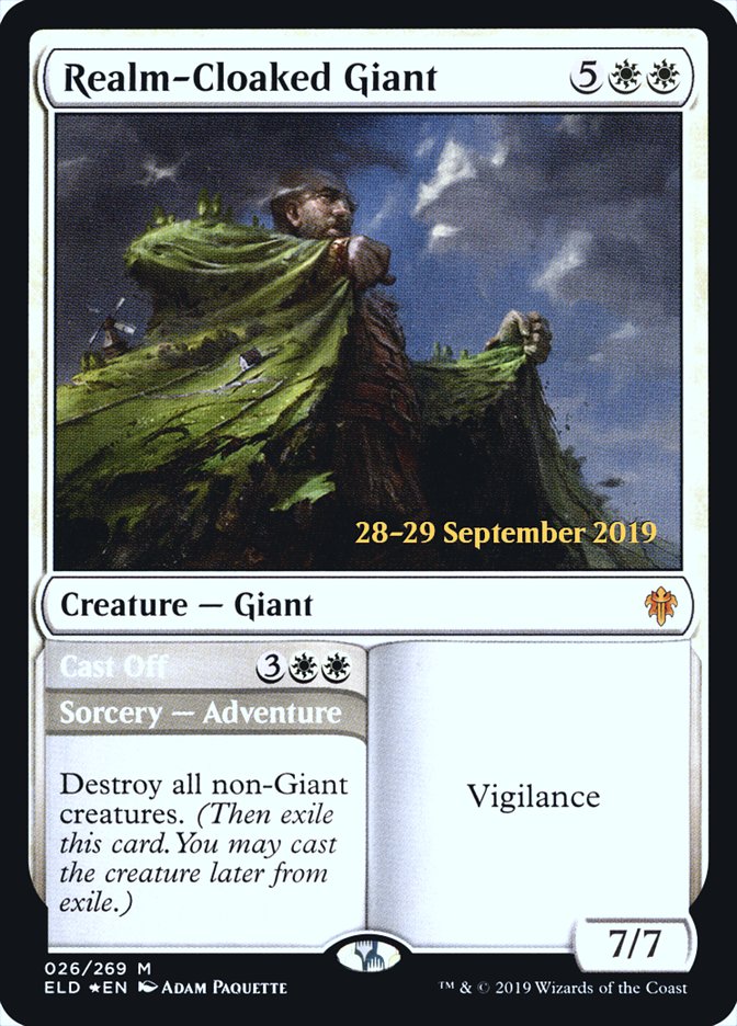 Realm-Cloaked Giant // Cast Off  [Throne of Eldraine Prerelease Promos] | Galactic Gamez