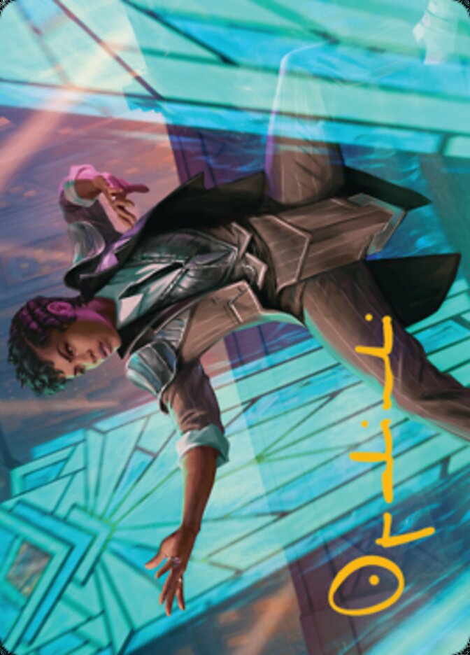Dapper Shieldmate Art Card (Gold-Stamped Signature) [Streets of New Capenna Art Series] | Galactic Gamez