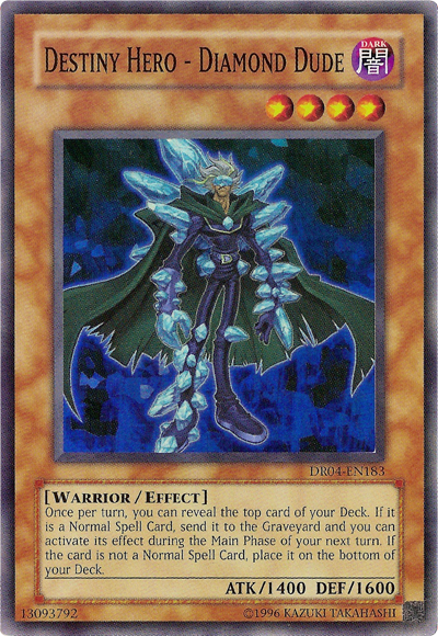 Destiny HERO - Diamond Dude [DR04-EN183] Super Rare | Galactic Gamez