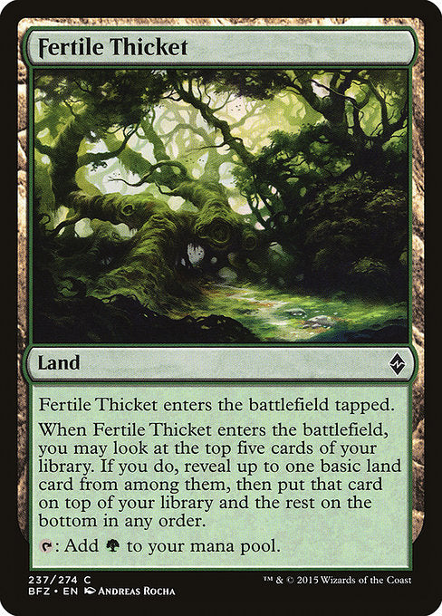 Fertile Thicket [Battle for Zendikar] | Galactic Gamez