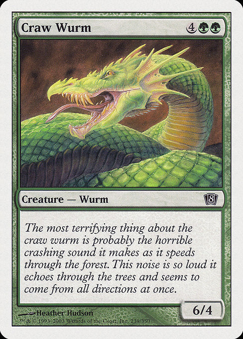 Craw Wurm [Eighth Edition] | Galactic Gamez