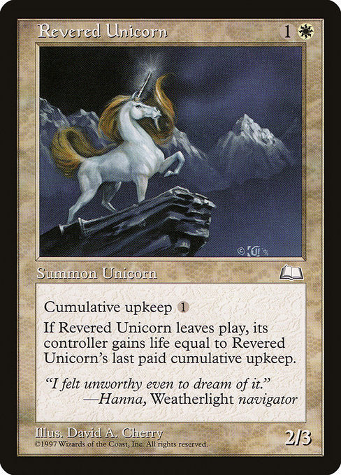 Revered Unicorn [Weatherlight] | Galactic Gamez