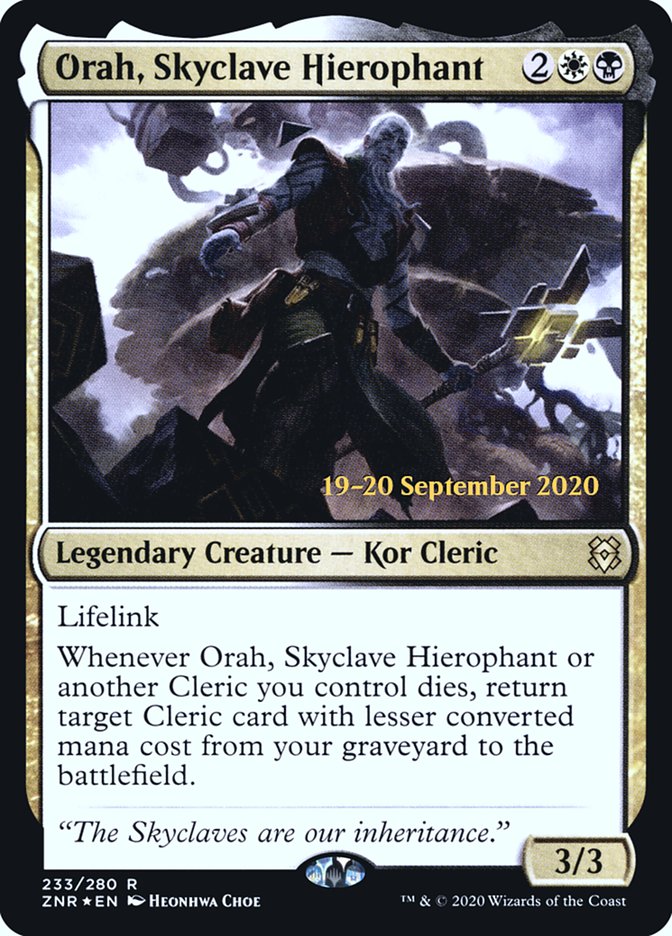 Orah, Skyclave Hierophant  [Zendikar Rising Prerelease Promos] | Galactic Gamez