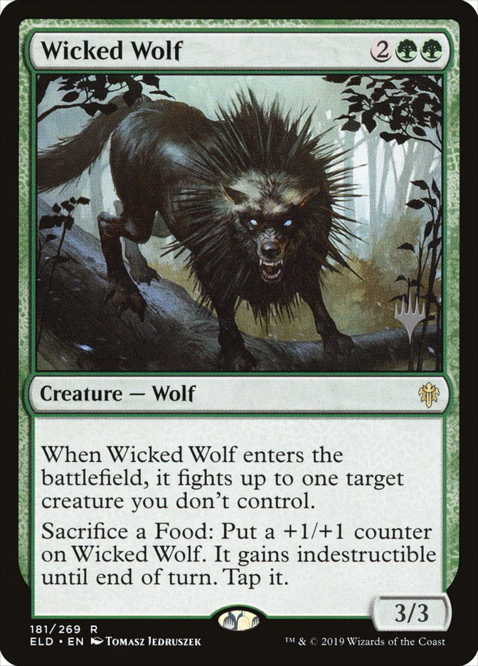 Wicked Wolf (Promo Pack) [Throne of Eldraine Promos] | Galactic Gamez