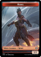 Rebel // Goblin Double-Sided Token [Phyrexia: All Will Be One Commander Tokens] | Galactic Gamez