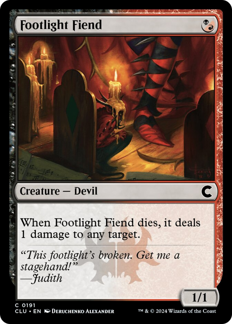 Footlight Fiend [Ravnica: Clue Edition] | Galactic Gamez