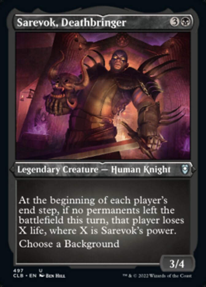 Sarevok, Deathbringer (Foil Etched) [Commander Legends: Battle for Baldur's Gate] | Galactic Gamez