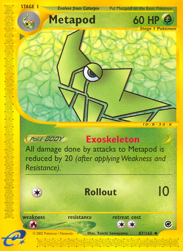 Metapod (87/165) [Expedition: Base Set] | Galactic Gamez